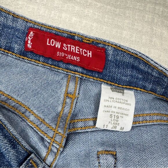 Levi’s 519 Low Stretch Flare Denim Jeans Size 11 Juniors - Picture 6 of 9